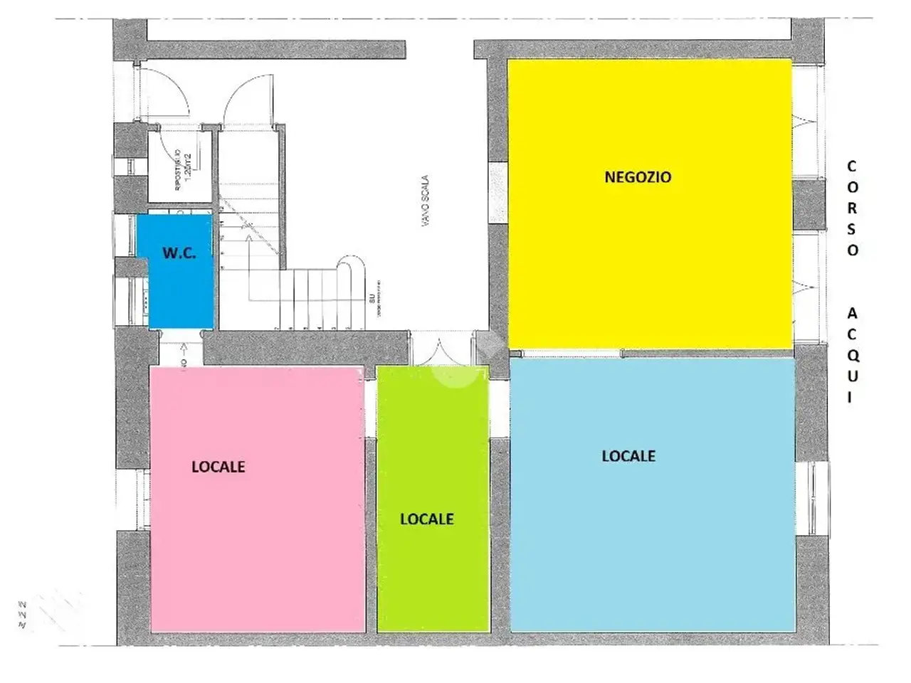 Negozio in Corso Acqui 53, Alessandria, {3} - Planimetria 1