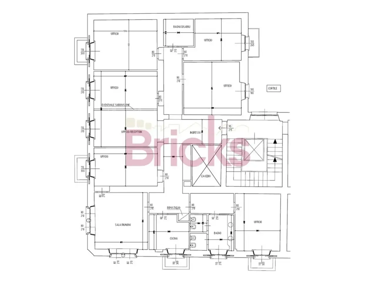 Ufficio in Via Giovanni Mayr 10, Milano, {3} - Planimetria 1