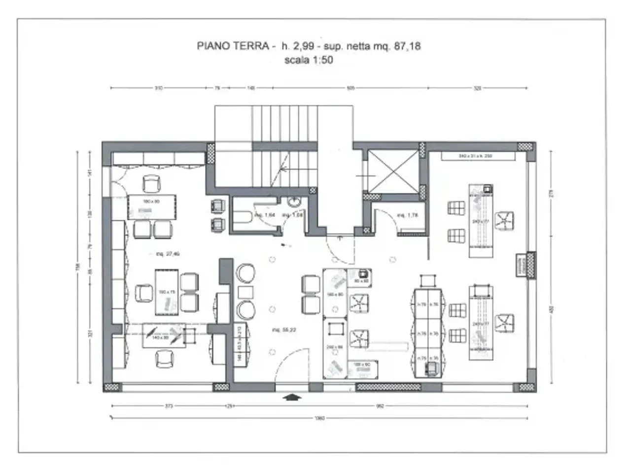 Ufficio in Via Flaminia Conca 31, Rimini, {3} - Planimetria 1