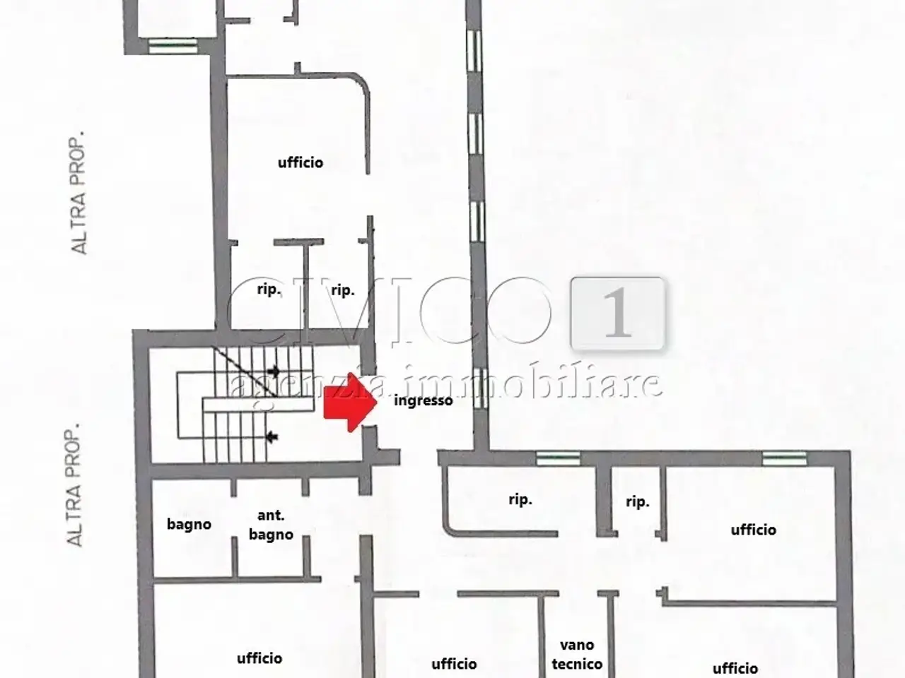 Agenzia immobiliare in San Marco, Venezia, {3} - Planimetria 1