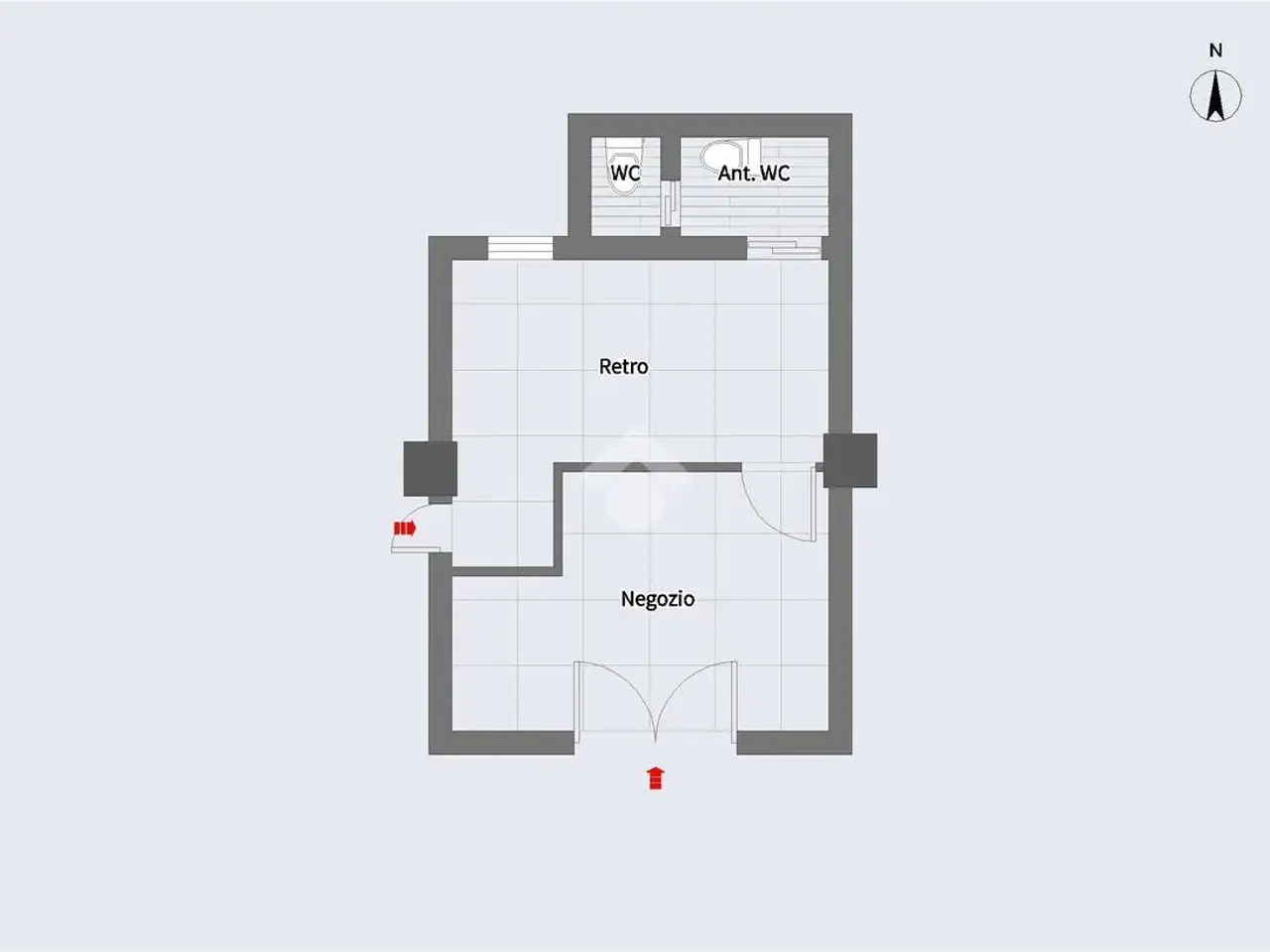 Negozio in Via Santa Maria di Capua 13, Trapani, {3} - Planimetria 1