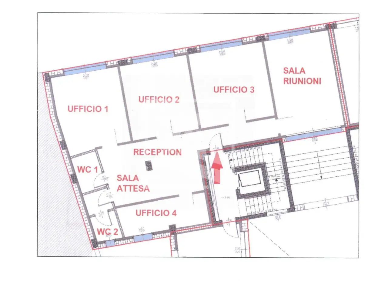 Ufficio in Via San Nicolo' 3, Reggio Emilia, {3} - Planimetria 1