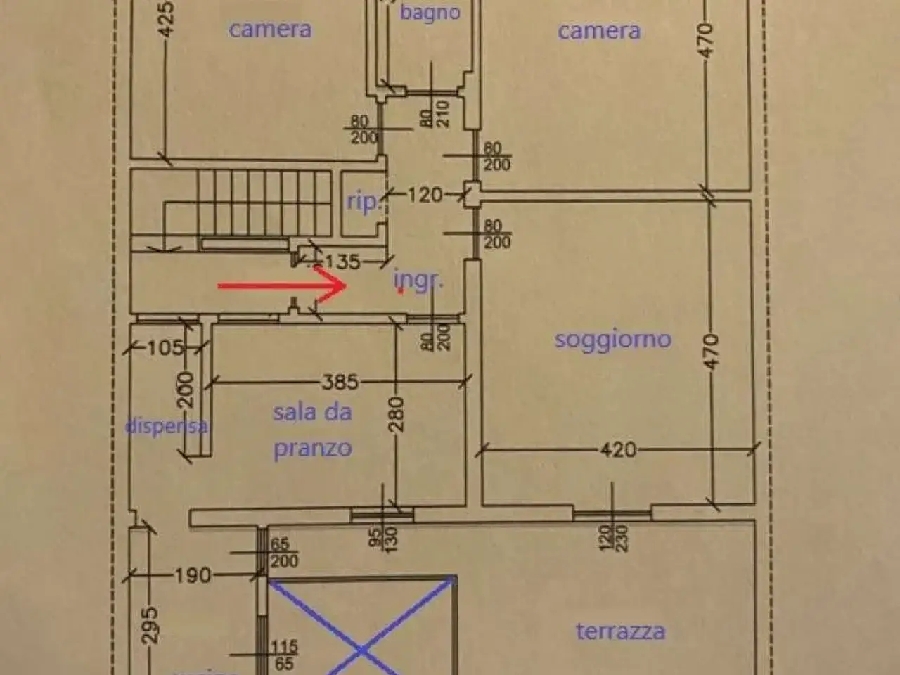 Trilocale in vendita, Piazza Patrioti 8, Cortemaggiore - Planimetria 1