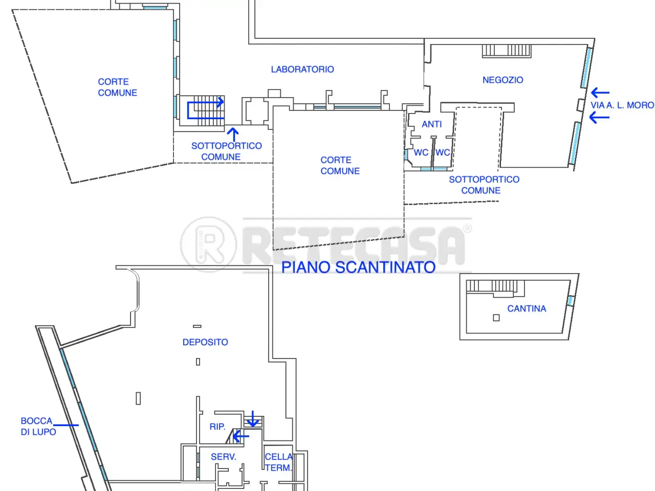 Palazzina commerciale in Via Anton Lazzaro Moro 12, Udine, {3} - Planimetria 1