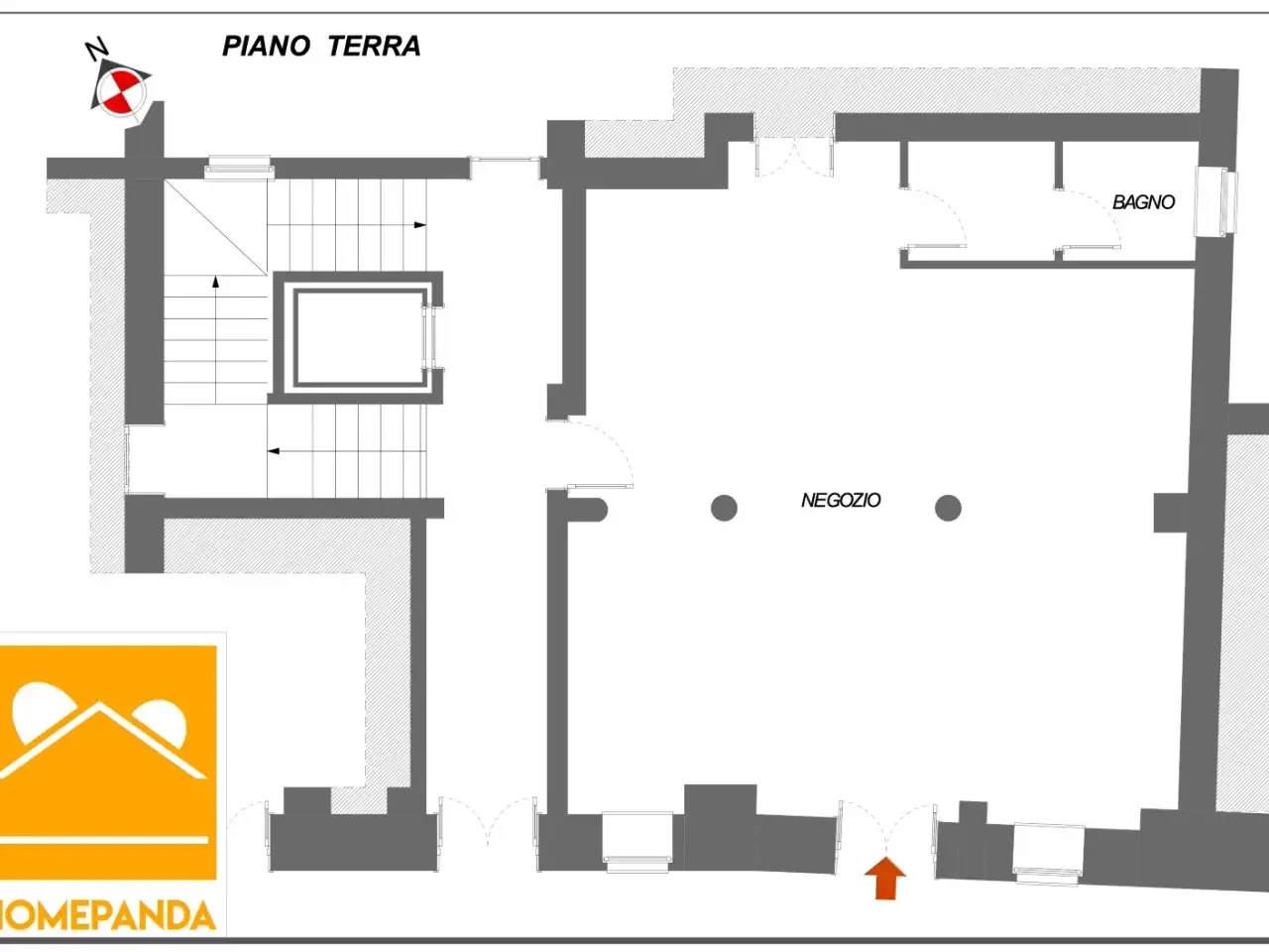 Negozio in Piazza Antonio Chiesa 12, Gassino Torinese, {3} - Planimetria 1