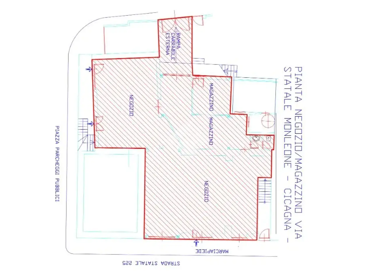 Negozio in Via Statale Monleone, Cicagna, {3} - Planimetria 1