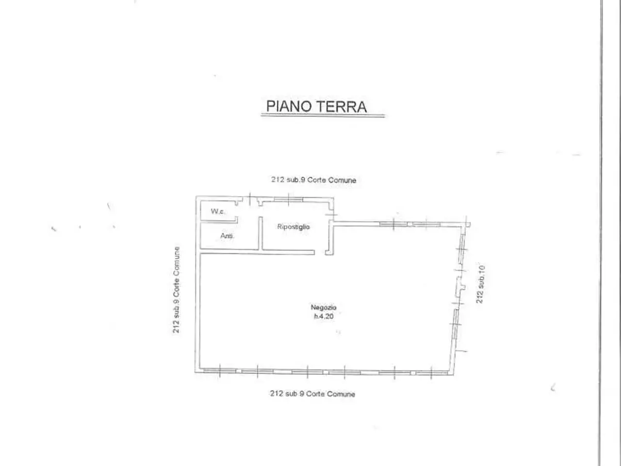 Negozio in Via Garibaldi 1, Cento, {3} - Planimetria 1