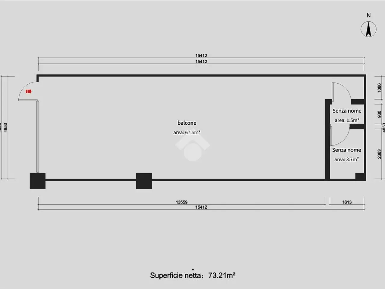 Negozio in Via Guido Zadei 49, Brescia, {3} - Planimetria 1