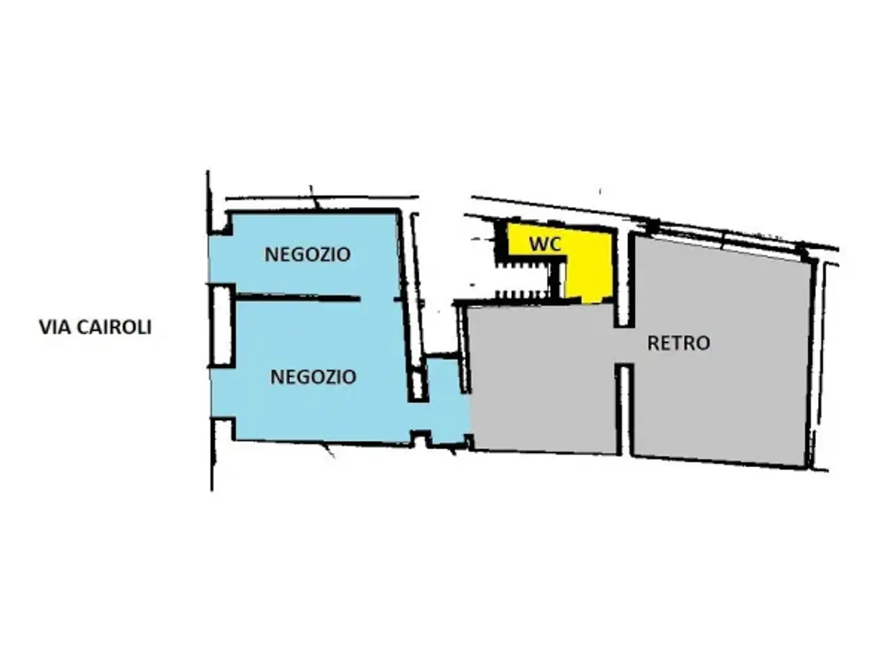 Negozio in Via Fratelli Cairoli 20, Brescia, {3} - Planimetria 1