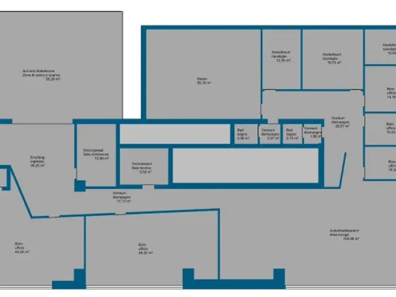Ufficio in Via Max Planck, Bolzano, {3} - Planimetria 1