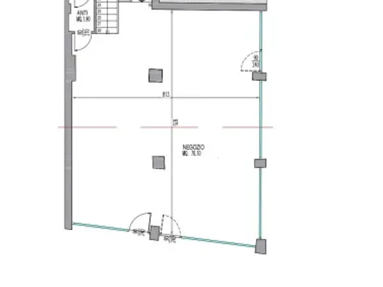 Negozio in Via Altinate, Padova, {3} - Planimetria 1