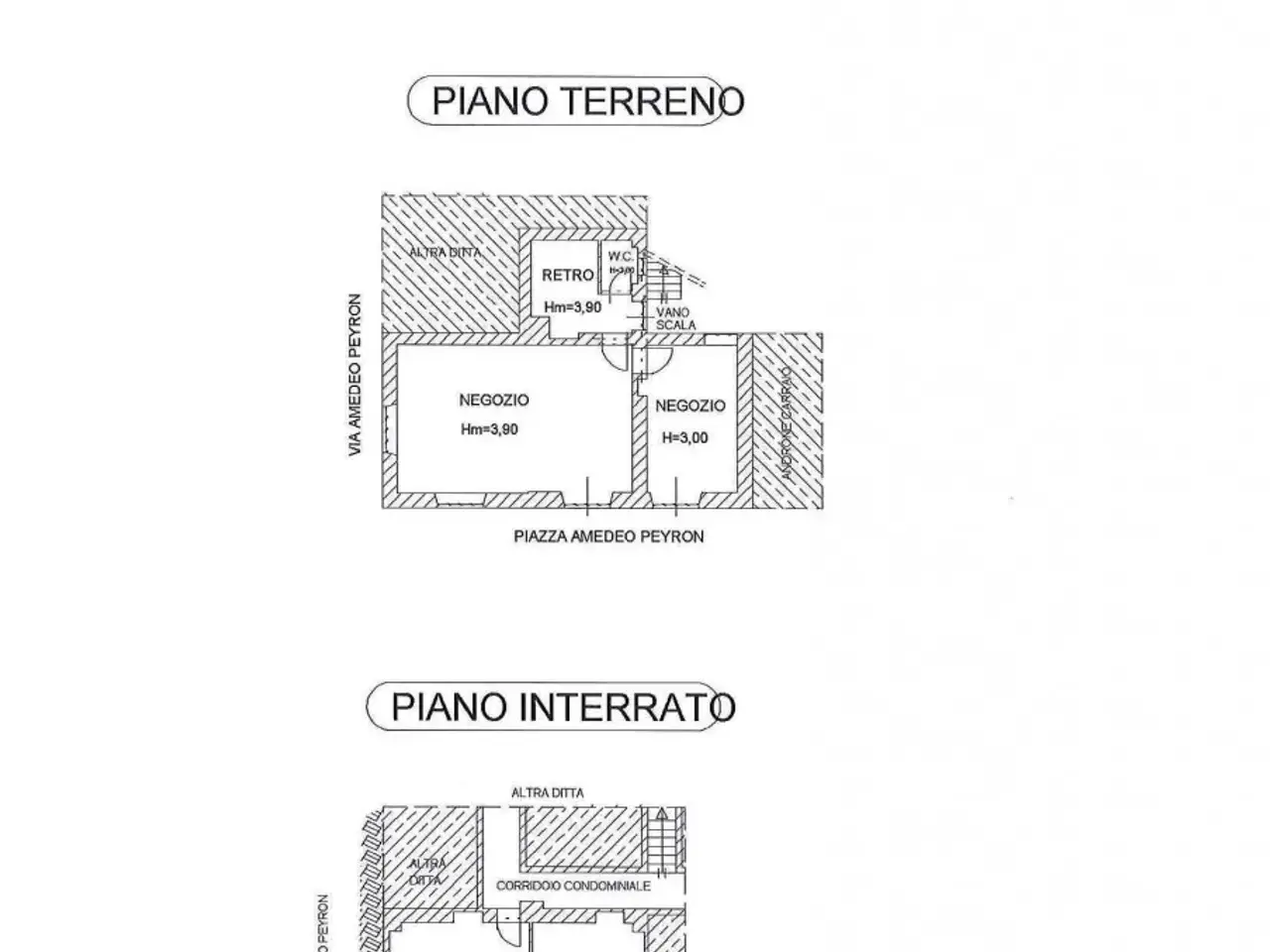 Negozio in Piazza Peyron, Torino, {3} - Planimetria 1