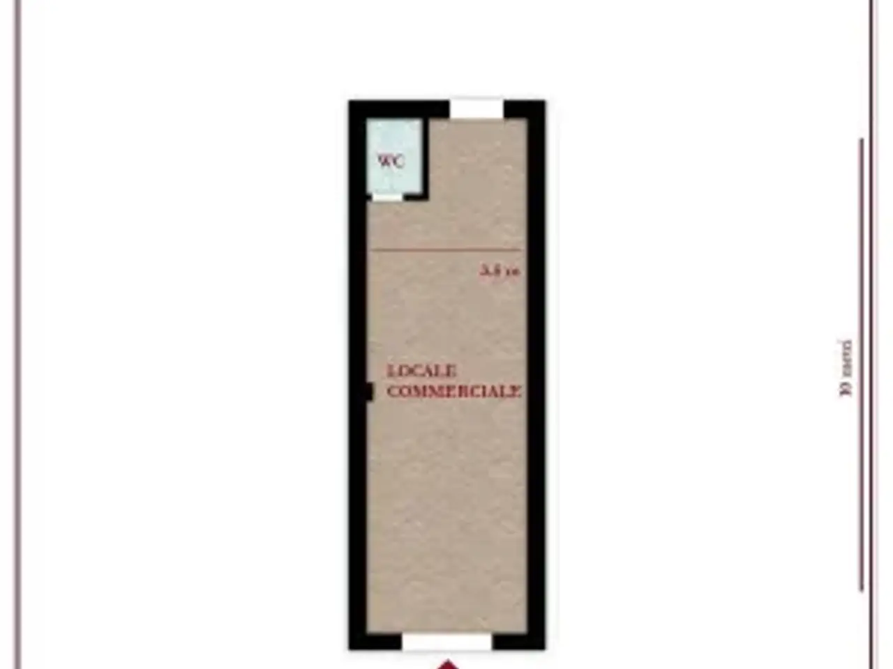 Negozio in Via Raffaele Calvanico, Napoli, {3} - Planimetria 1