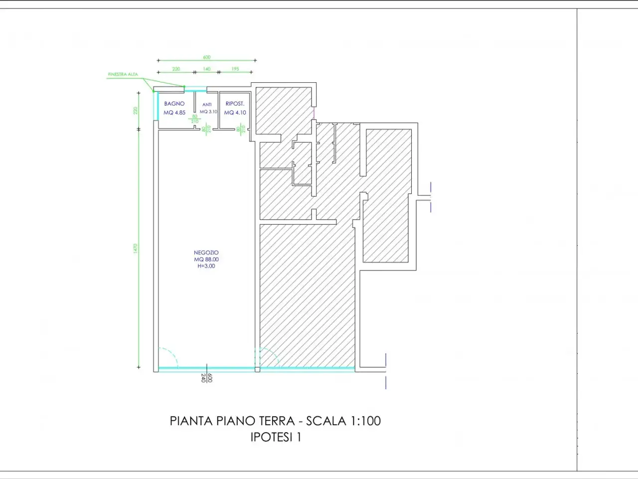 Negozio in Via IV Novembre, Mestrino, {3} - Planimetria 1