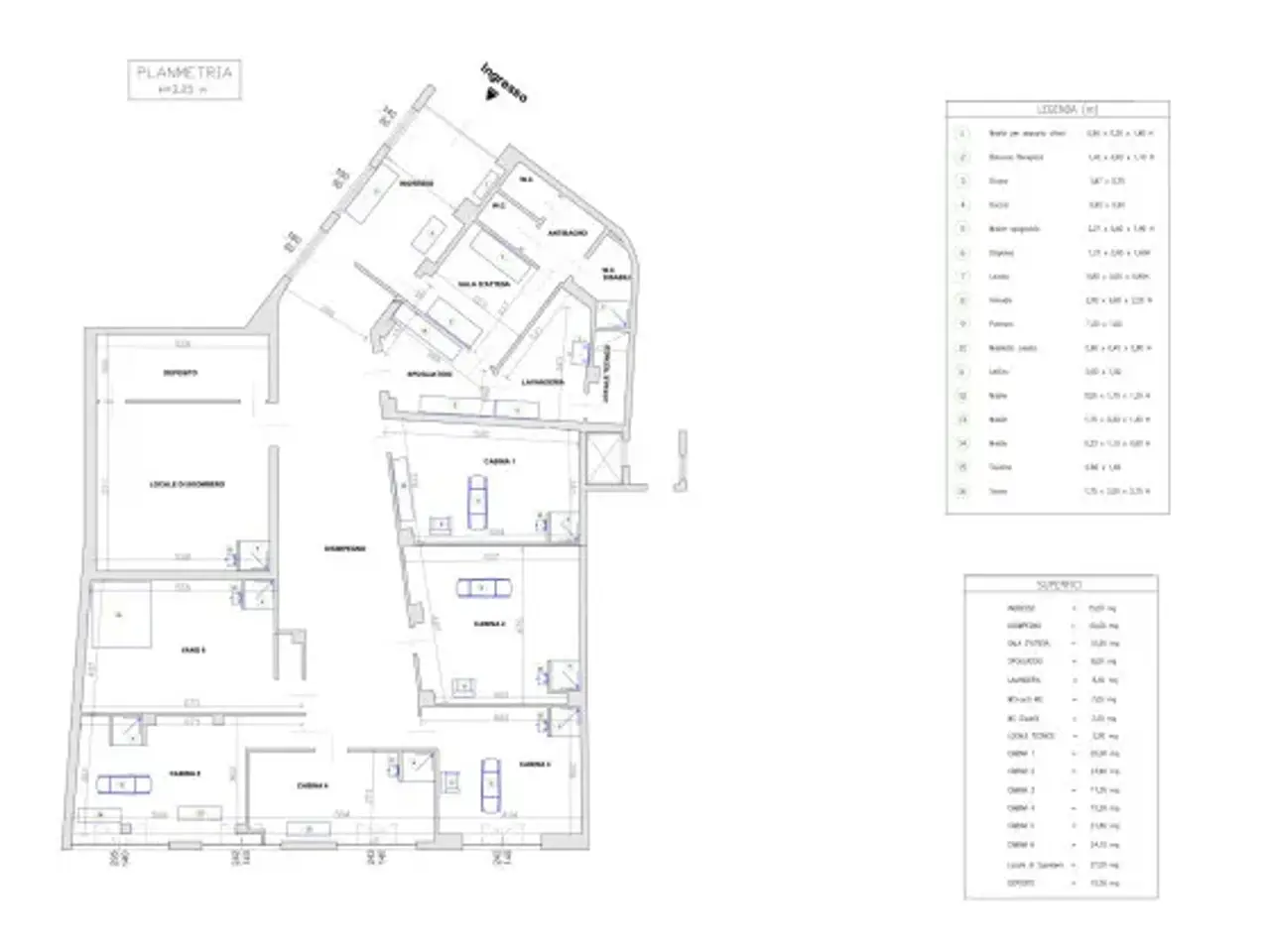 Centro estetico in Via Giuseppe Parini 9, Milano, {3} - Planimetria 1