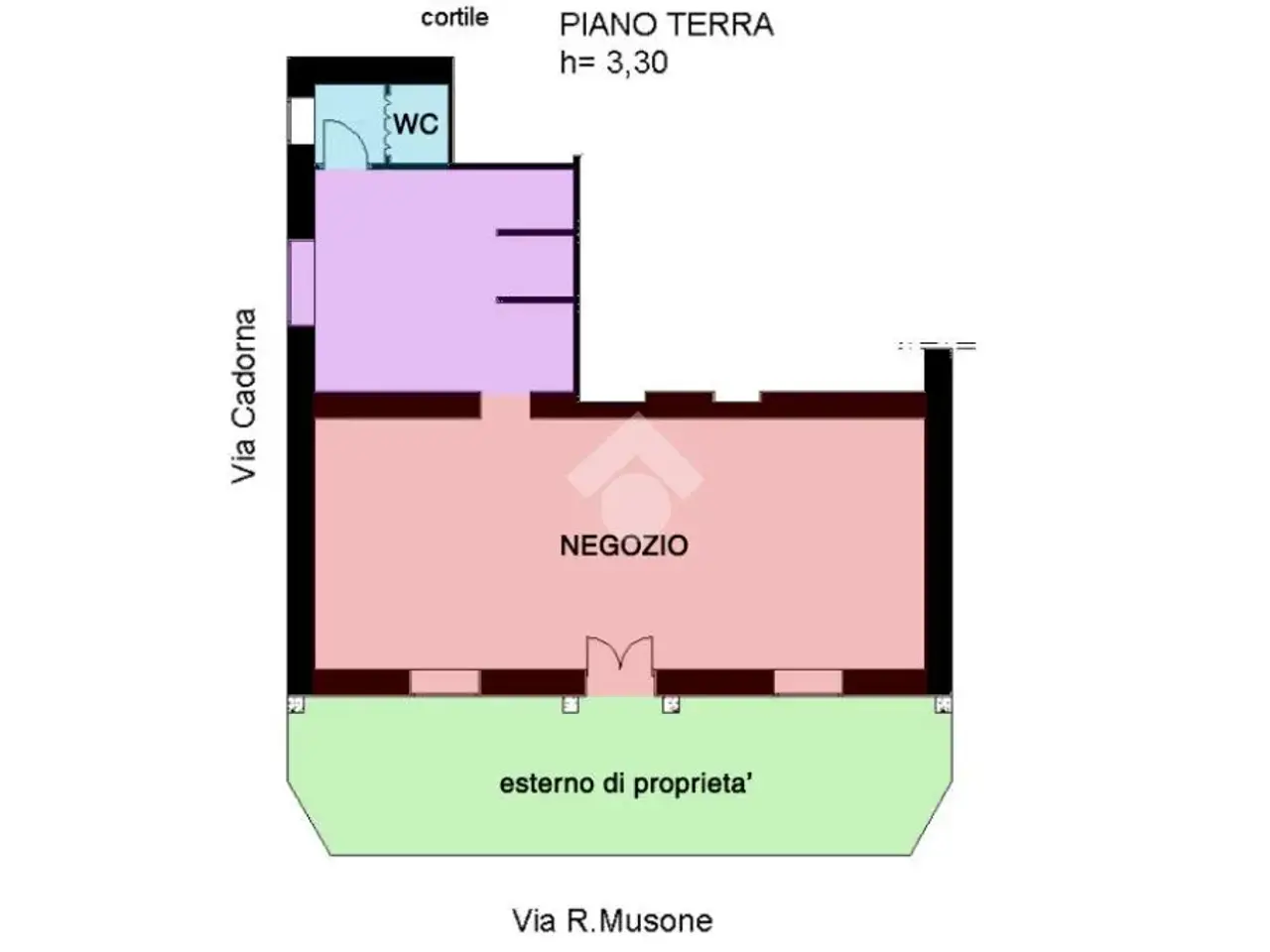 Negozio in Via Raffaele Musone 90, Capodrise, {3} - Planimetria 1
