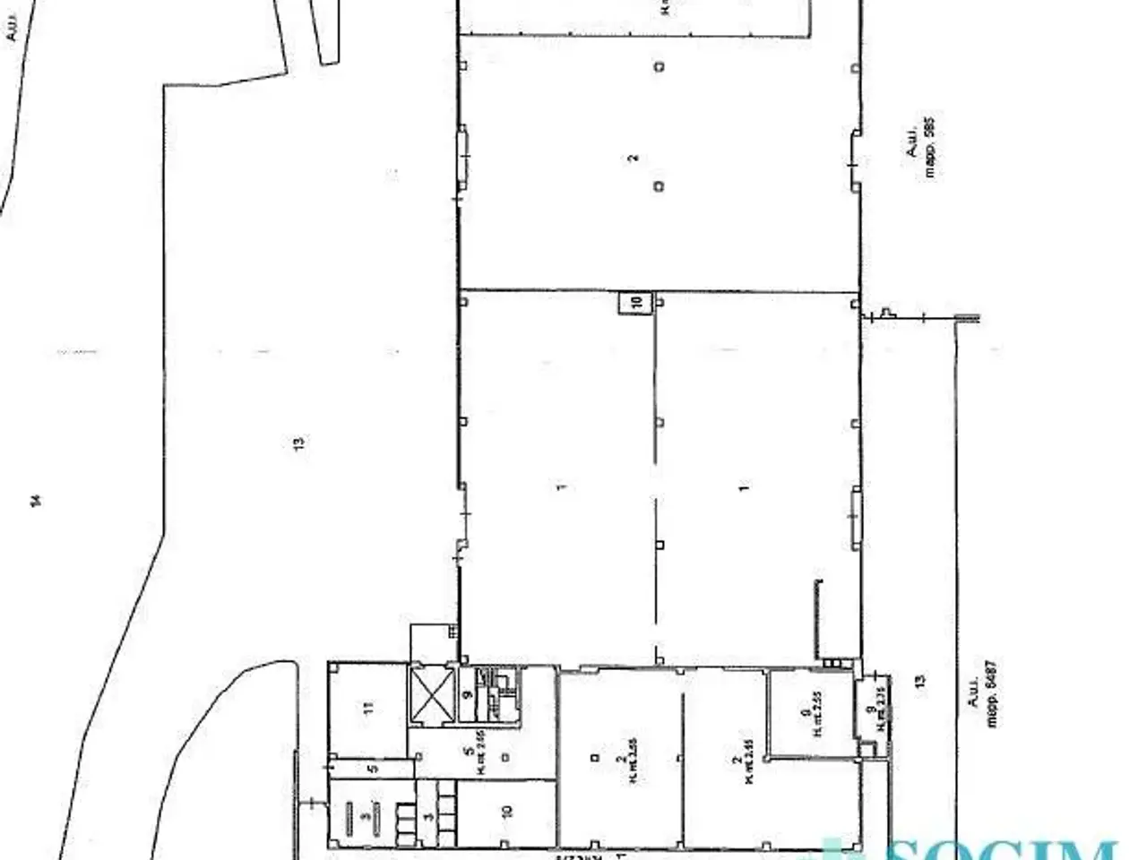 Capannone in Via Cesare Battisti 14, Lurate Caccivio, {3} - Planimetria 1