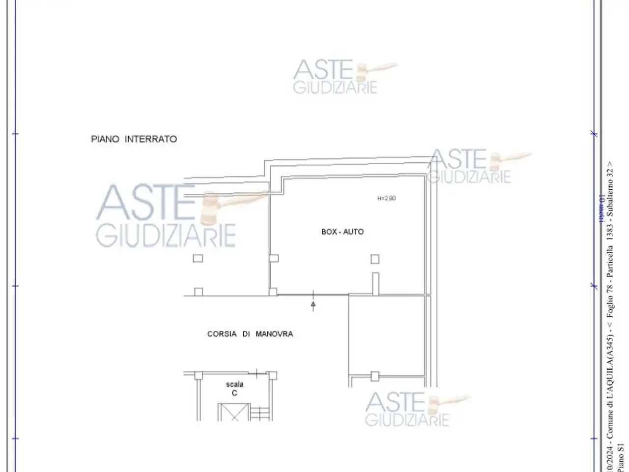 Garage in Via Guido Polidoro, 67100 l'Aquila Aq, Italia 67100, L'Aquila, {3} - Planimetria 1