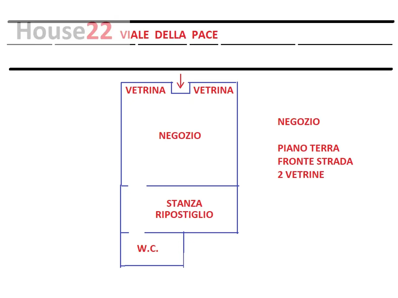Negozio in Viale della Pace 142, Vicenza, {3} - Planimetria 1