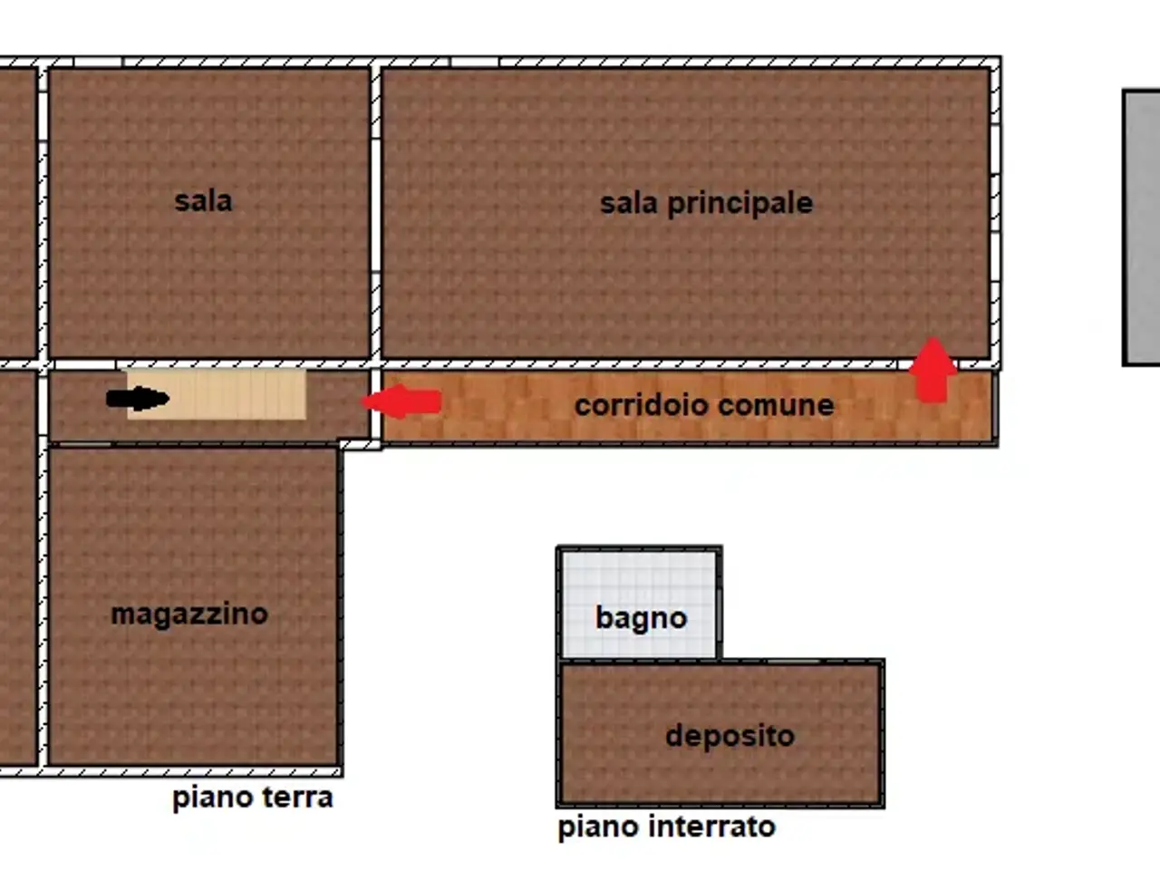 Ristorante in Piazza Garibaldi, Brisighella, {3} - Planimetria 1