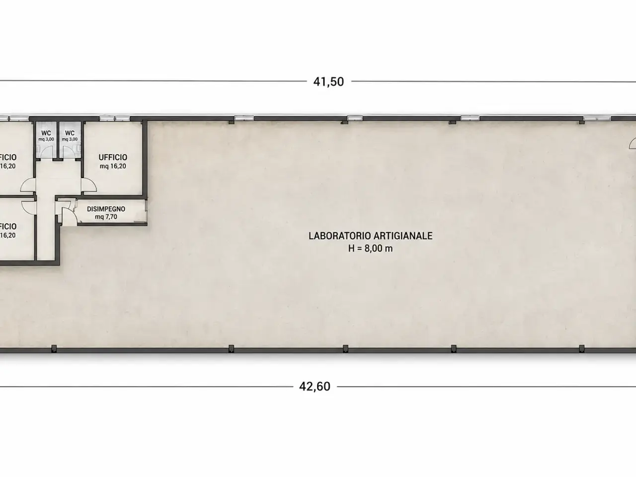 Capannone in Via Zaccarini, 6, Rottofreno, {3} - Planimetria 1