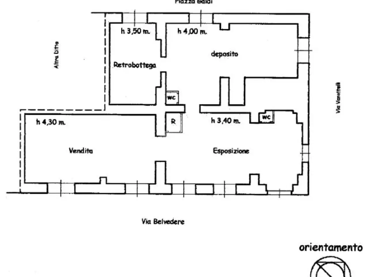 Negozio in Via Belvedere 180, Battipaglia, {3} - Planimetria 1