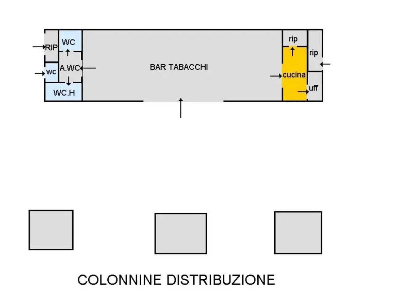 Negozio in Viale dell'Olimpo, Palermo, {3} - Planimetria 1