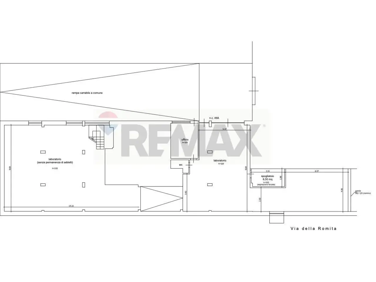Negozio in Via della Romita 49/57, Prato, {3} - Planimetria 1