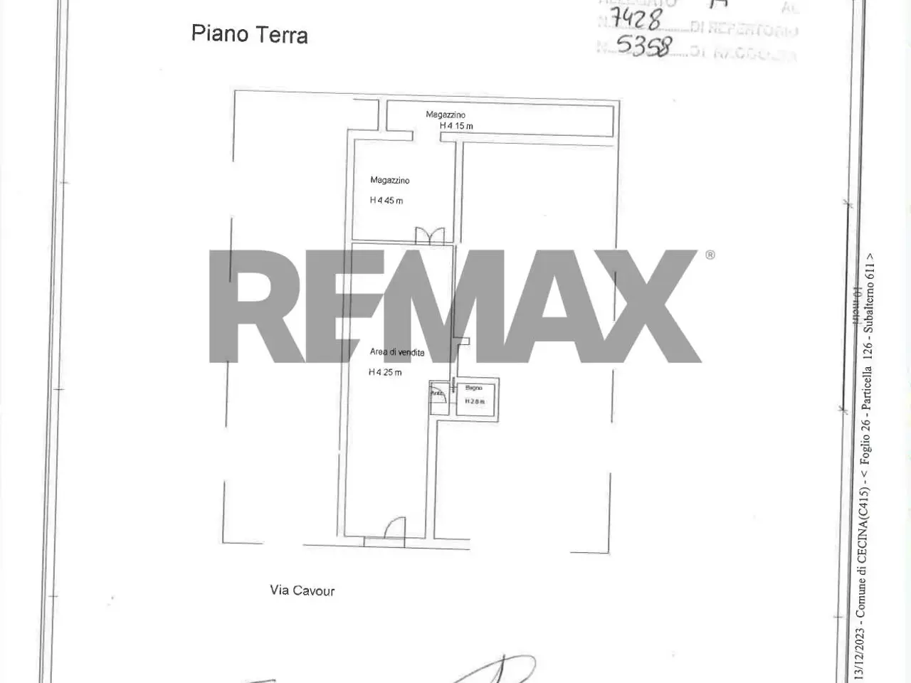 Negozio in Via Camillo Benso Cavour 8, Cecina, {3} - Planimetria 1