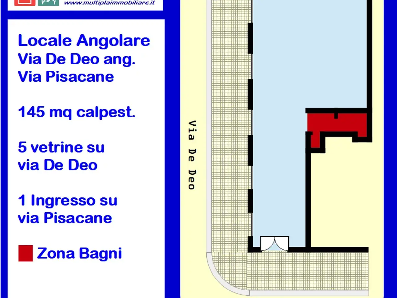 Negozio in Via Carlo Pisacane 38, Bari, {3} - Planimetria 1