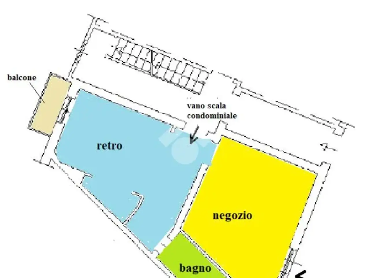 Negozio in Via Giovanni Verneri 4, Alessandria, {3} - Planimetria 1