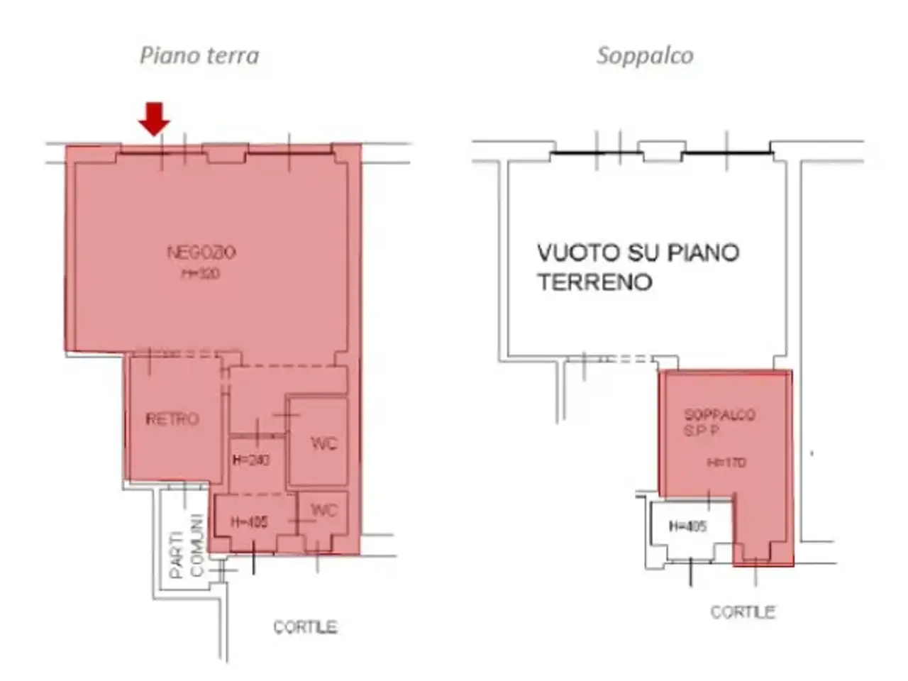 Negozio in Via Vivaio 14, Milano, {3} - Planimetria 1