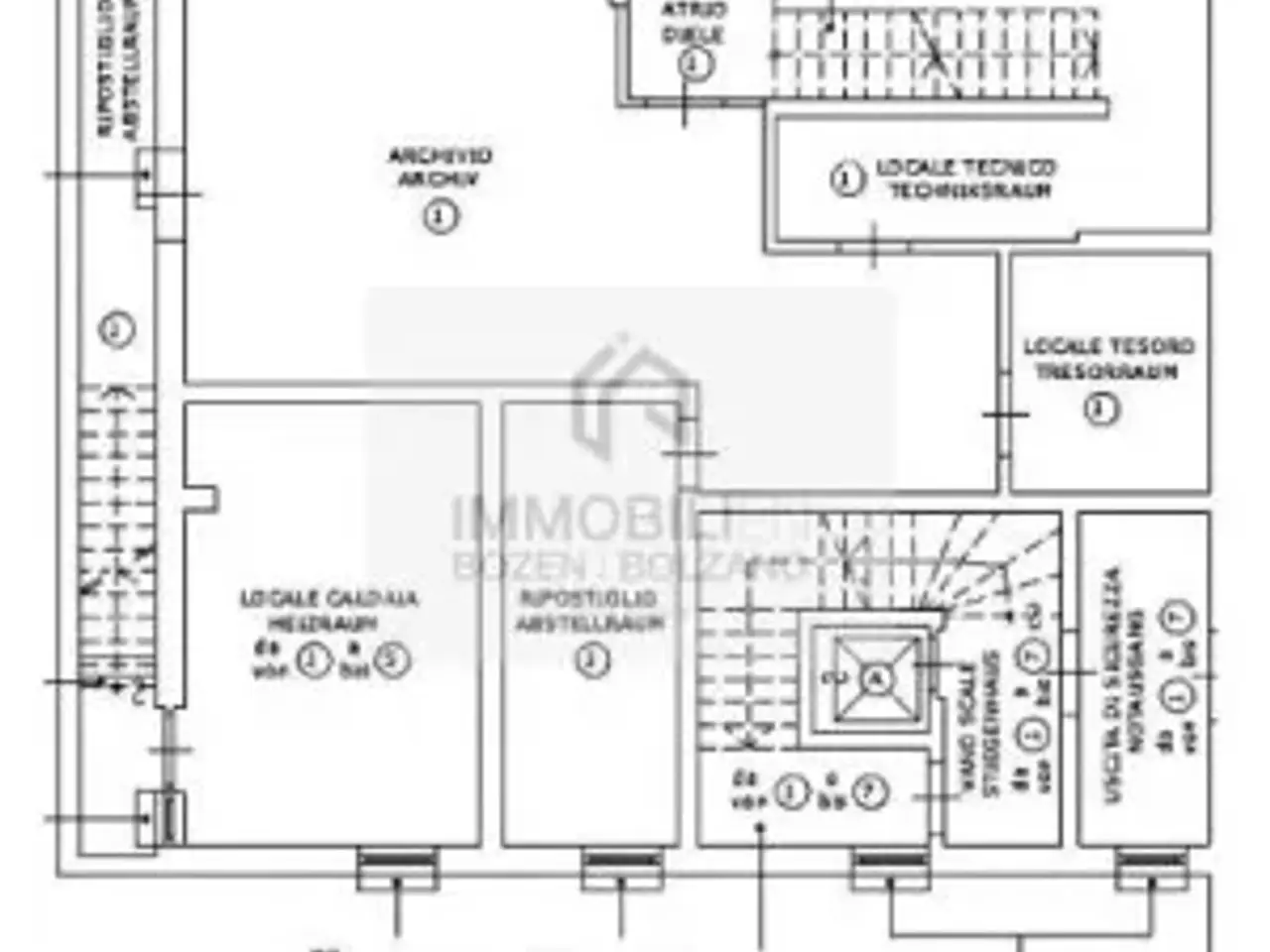 Ufficio in Via Alessandro Volta 15, Bolzano, {3} - Planimetria 1