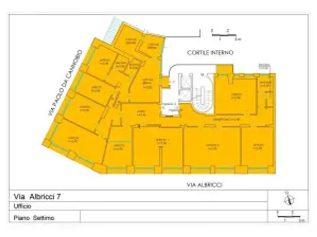 Ufficio in Via Alberico Albricci 7, Milano, {3} - Planimetria 1