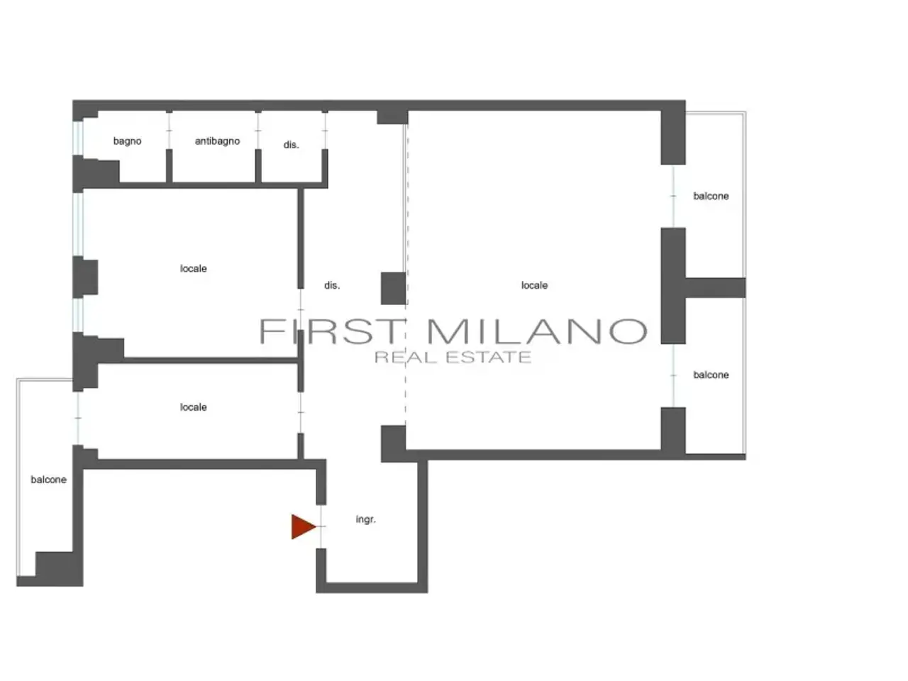 Ufficio in Via Melchiorre Gioia 72, Milano, {3} - Planimetria 1