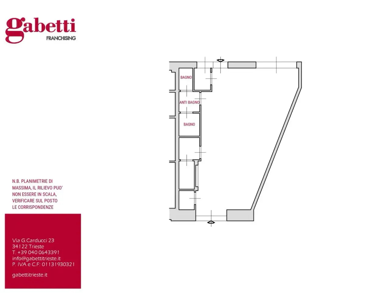 Negozio in Via Lionello Stock, Trieste, {3} - Planimetria 1