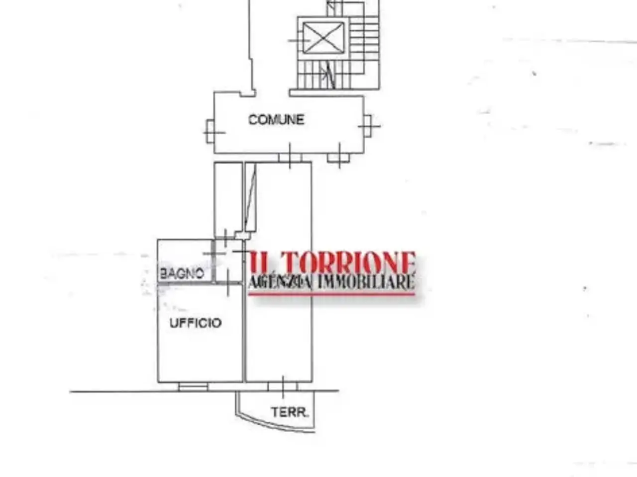 Ufficio in Piazza Giuseppe Garibaldi, Pescia, {3} - Planimetria 1