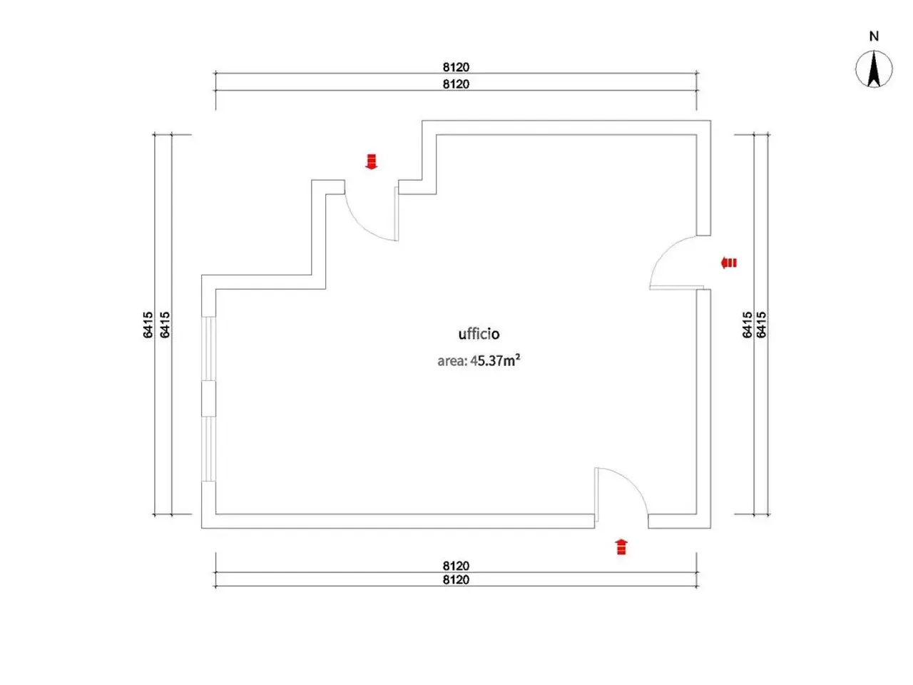 Ufficio in Via Cartiglio, Brivio, {3} - Planimetria 1
