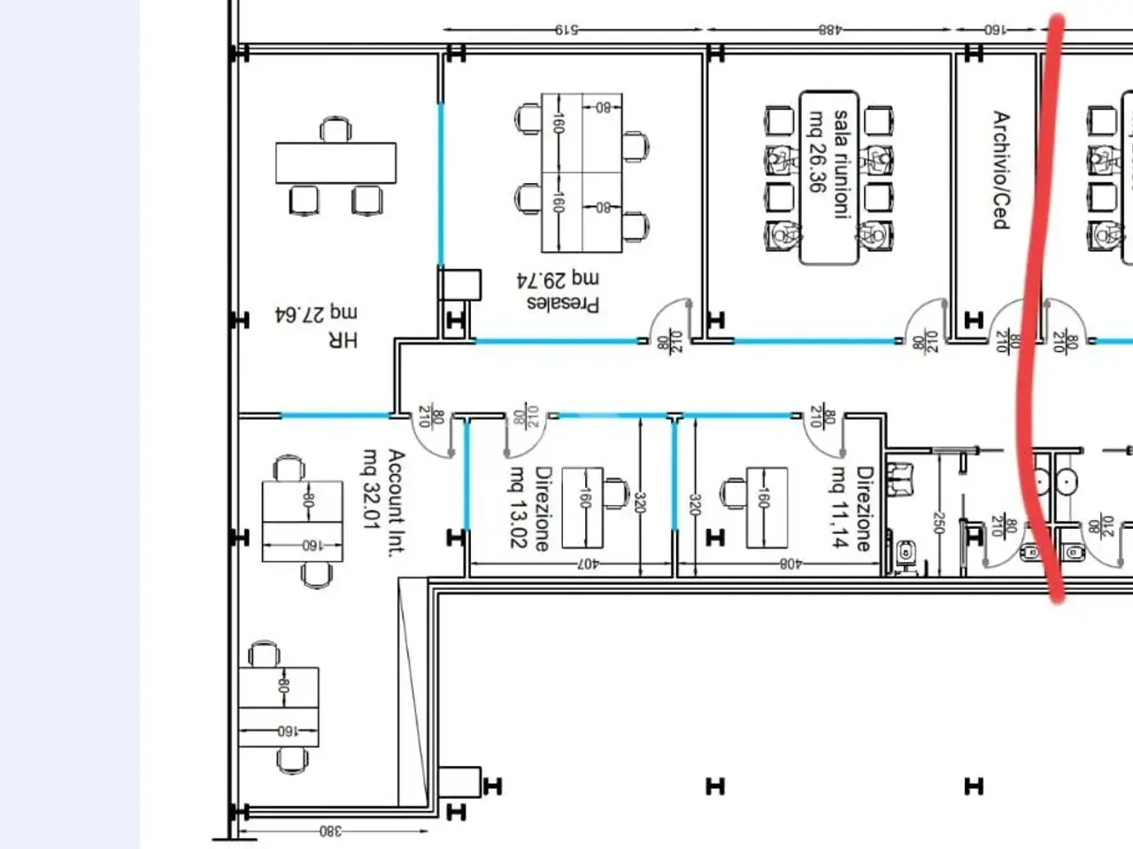 Ufficio in Via F. Turati 111, Cerro Maggiore, {3} - Planimetria 1