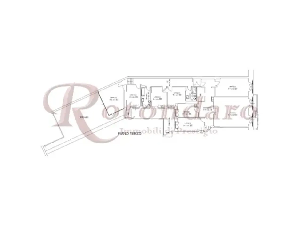 Ufficio in Via Giacomo Leopardi, Milano, {3} - Planimetria 1