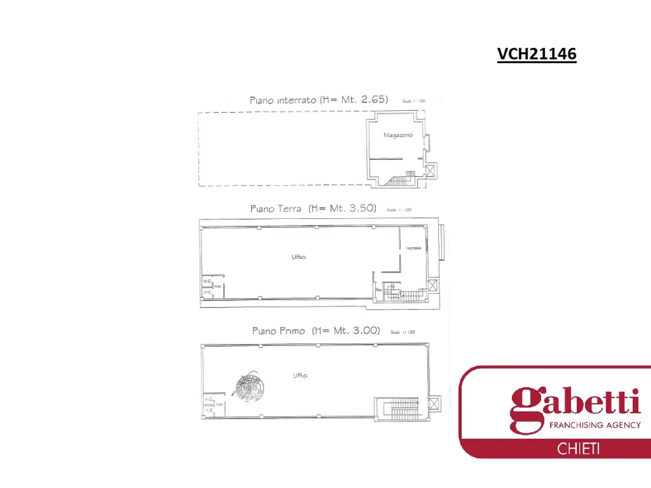 Ufficio in Via Nazionale Adriatica 13, Tortoreto, {3} - Planimetria 1