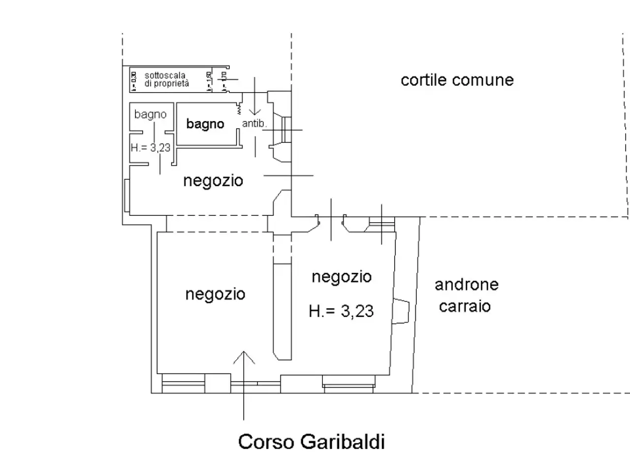 Negozio in Corso Garibaldi, Borgomanero, {3} - Planimetria 1