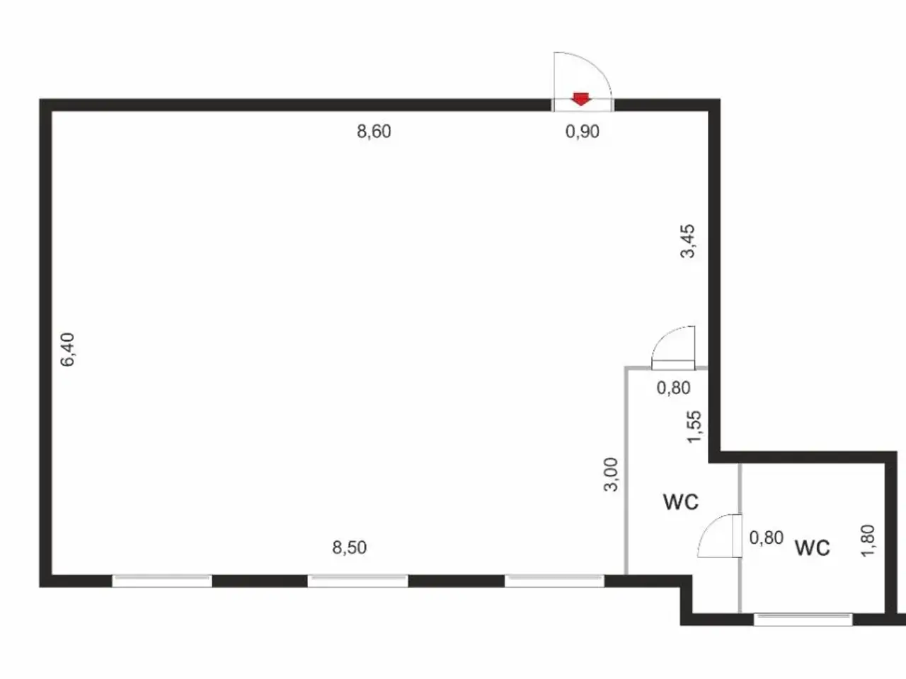 Ufficio in Via Togliatti 27, Bologna, {3} - Planimetria 1