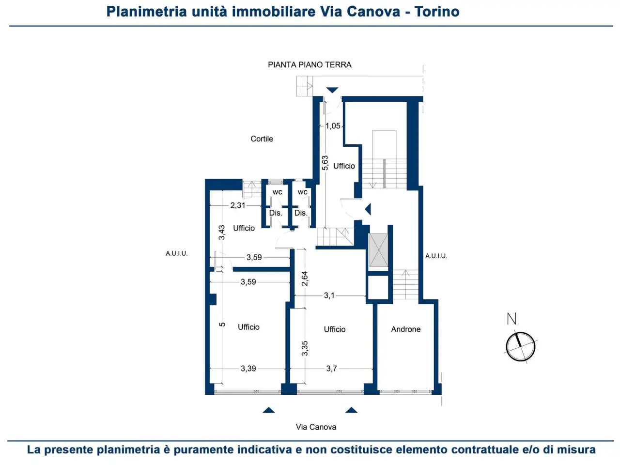 Ufficio in Via Canova 41, Torino, {3} - Planimetria 1