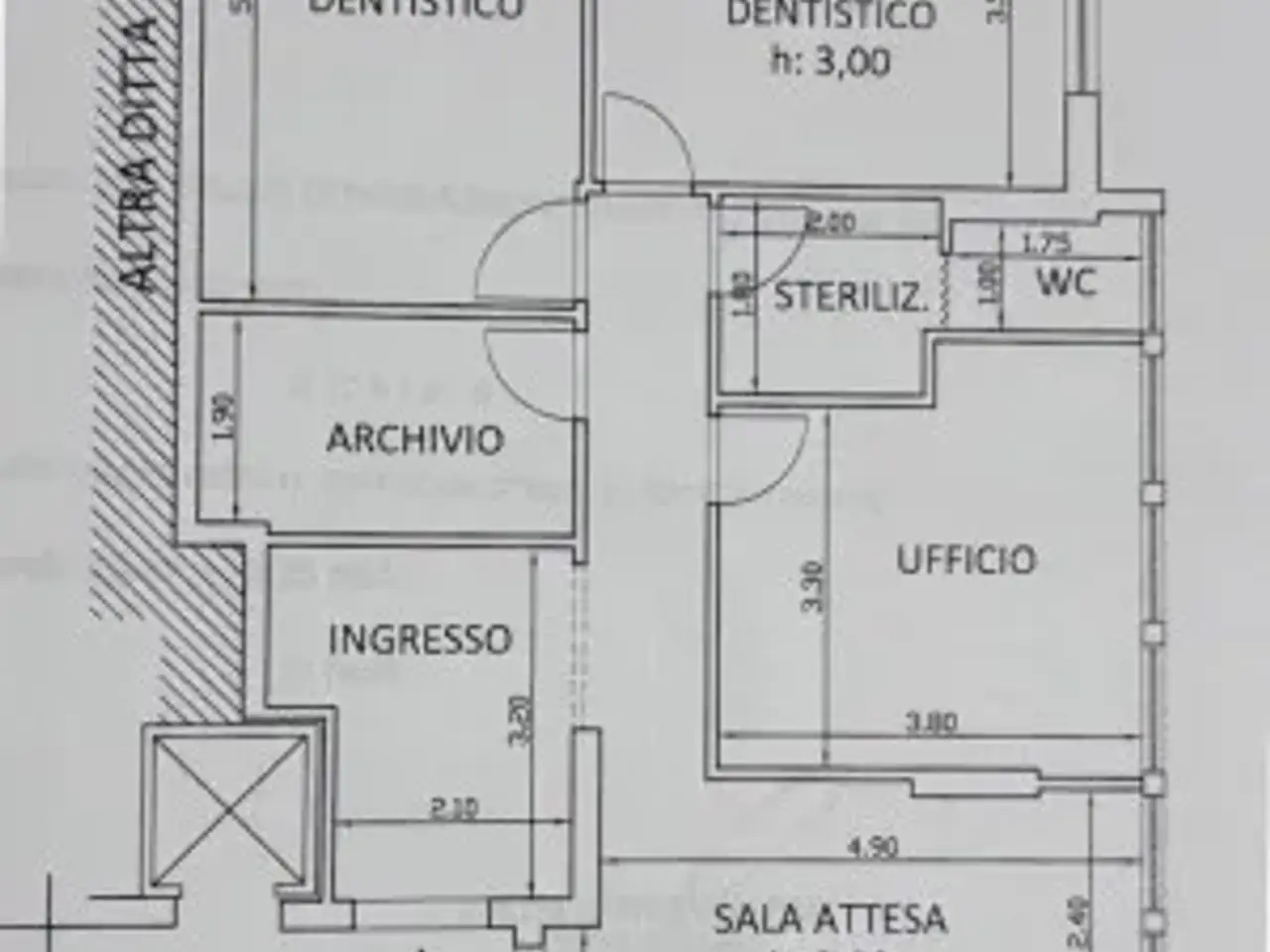 Ufficio in Corso Vittorio Emanuele II, Pescara, {3} - Planimetria 1