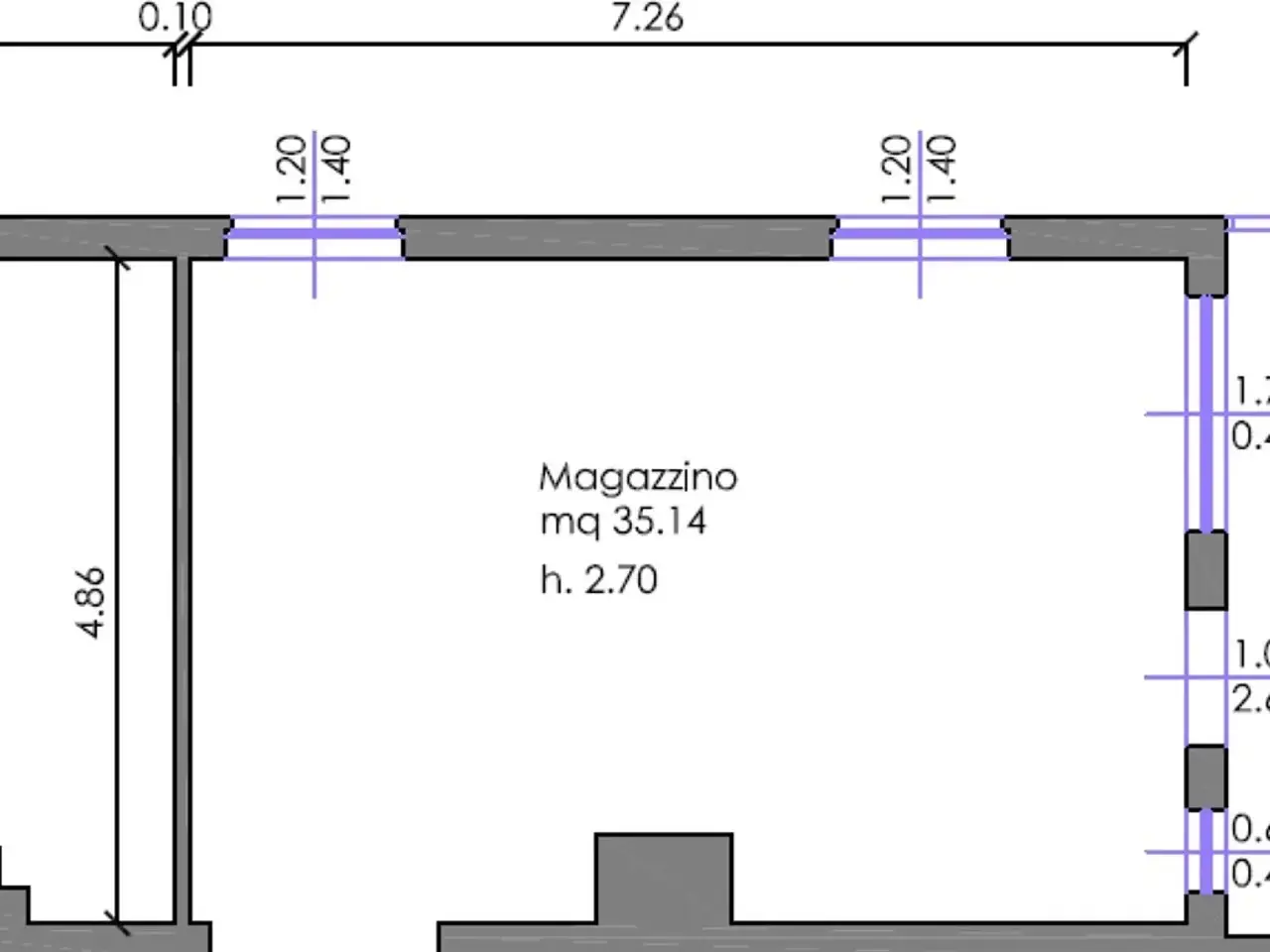 Magazzino in Via Paolo Vitalba 34, Calolziocorte, {3} - Planimetria 1