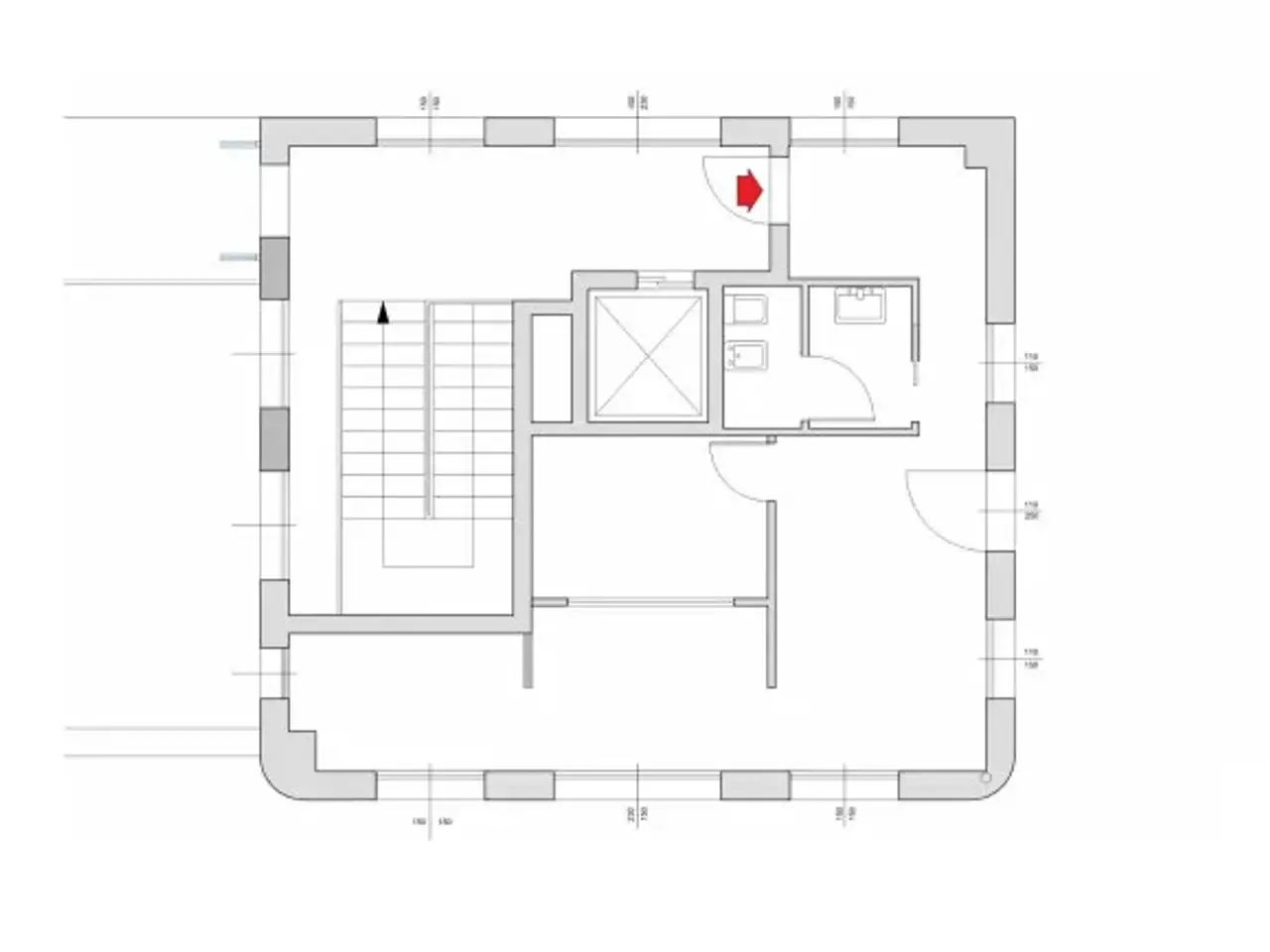 Ufficio in Viale Palmiro Togliatti 27, Bologna, {3} - Planimetria 1