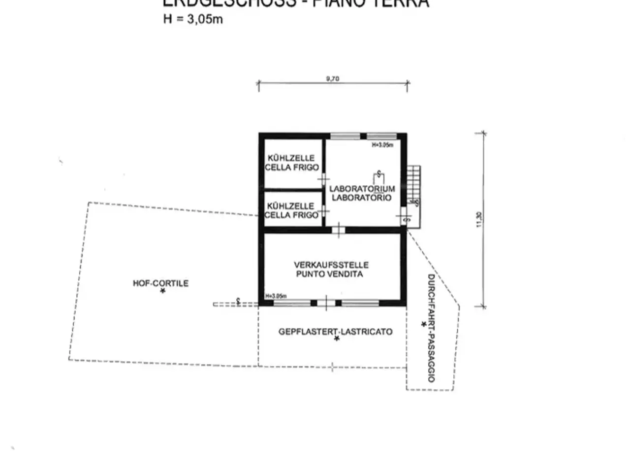 Negozio in Kaltenbrunn - Fontanefredde, Montagna sulla strada del vino, {3} - Planimetria 1