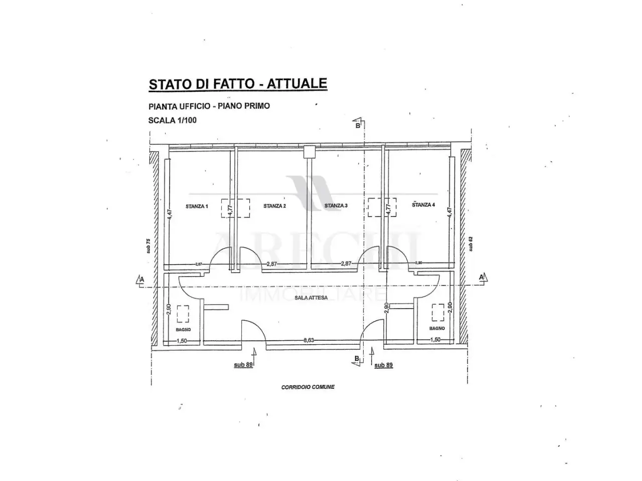 Ufficio in Via San Leonardo Traversa Migliaro, Salerno, {3} - Planimetria 1