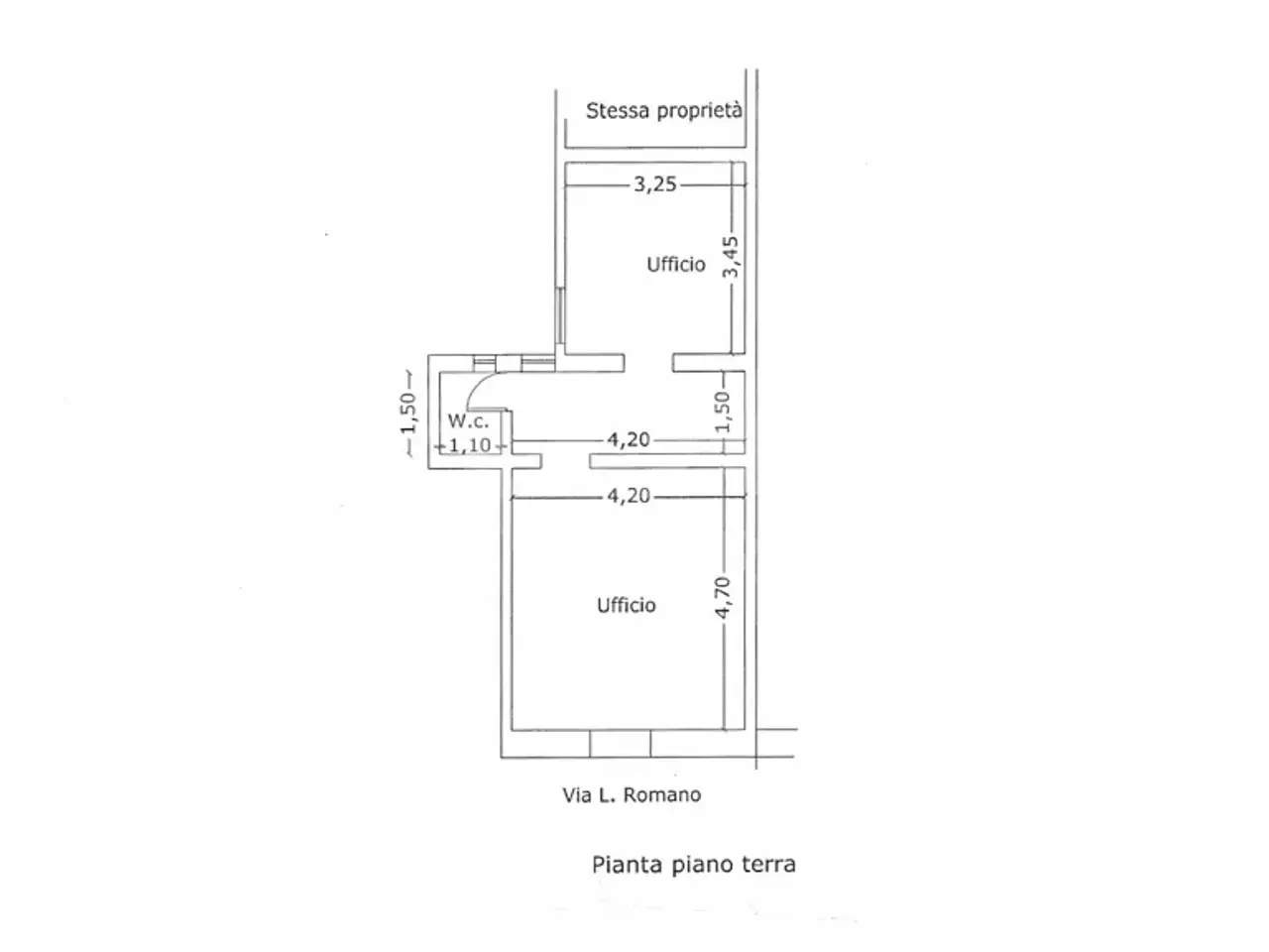 Ufficio in Via Liborio Romano 45, Tricase, {3} - Planimetria 1